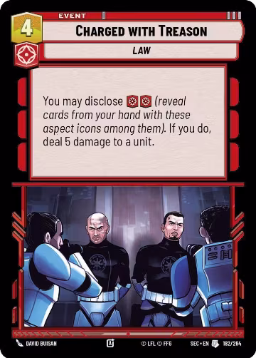 Charged with Treason (182/264), Secrets of Power — Star Wars card price