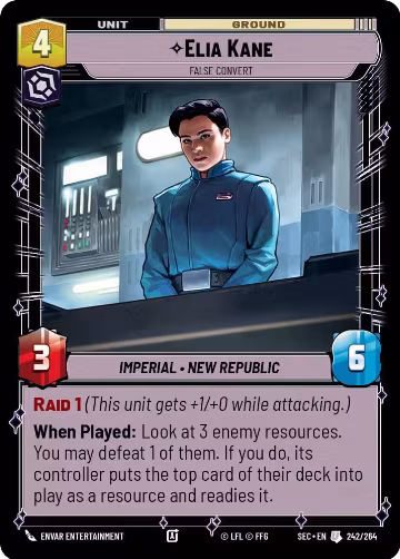 Elia Kane - False Convert (242/264), Secrets of Power — Star Wars card price