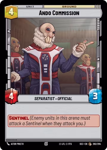 Ando Commission (262/264), Secrets of Power — Star Wars card price