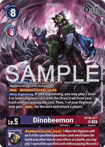 Dinobeemon (BT16-077 SR) — card price
