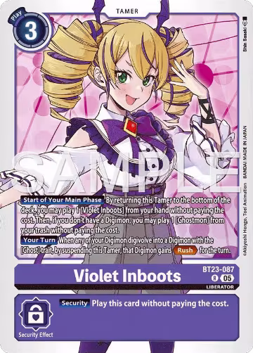 Violet Inboots (BT23-087 R), Hackers' Slumber — Digimon card price