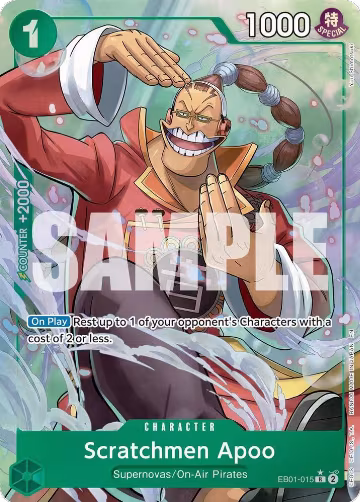 Scratchmen Apoo - EB01-015 (Alternate Art) (EB01-015), Premium Booster -The Best- Vol. 2 — One Piece card price