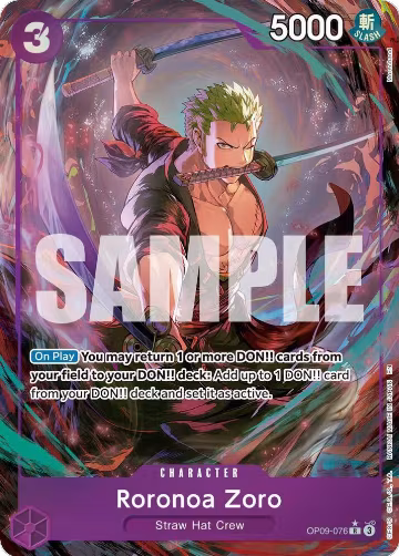 Roronoa Zoro - OP09-076 (Alternate Art) (OP09-076), Premium Booster -The Best- Vol. 2 — One Piece card price