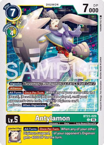 Antylamon (BT23-029 C), Hackers' Slumber — Digimon card price