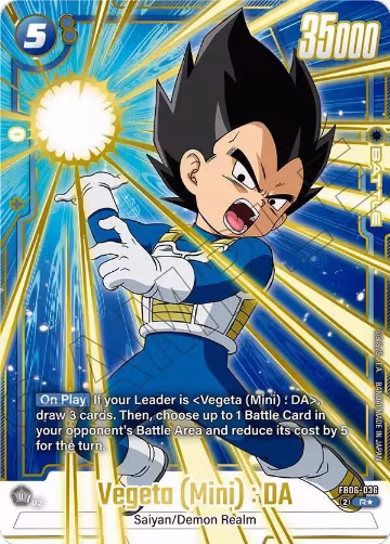 Vegeta (Mini) : DA - FB06-036 (Gold) (FB06-036), Fusion World Promotion Cards and Packs — DB Fusion card price