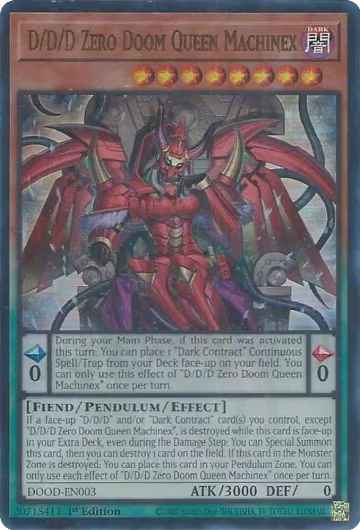 D/D/D Zero Doom Queen Machinex (DOOD-EN003), Doom of Dimensions — Yu-Gi-Oh! card price