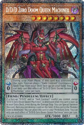 D/D/D Zero Doom Queen Machinex (Starlight Rare) (DOOD-EN003), Doom of Dimensions — Yu-Gi-Oh! card price