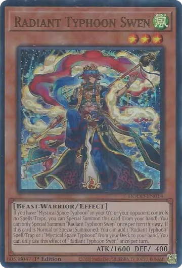 Radiant Typhoon Swen (DOOD-EN014), Doom of Dimensions — Yu-Gi-Oh! card price