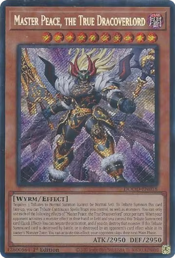Master Peace, the True Dracoverlord (DOOD-EN018), Doom of Dimensions — Yu-Gi-Oh! card price