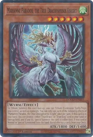 Mariamne Paradox, the True Dracophoenix Knight (DOOD-EN019), Doom of Dimensions — Yu-Gi-Oh! card price