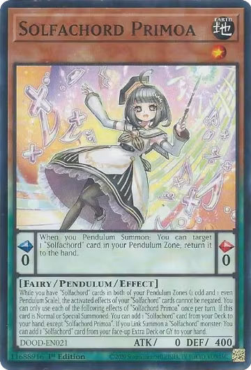 Solfachord Primoa (DOOD-EN021), Doom of Dimensions — Yu-Gi-Oh! card price
