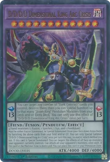 D/D/D/D Dimensional King Arc Crisis (DOOD-EN035), Doom of Dimensions — Yu-Gi-Oh! card price