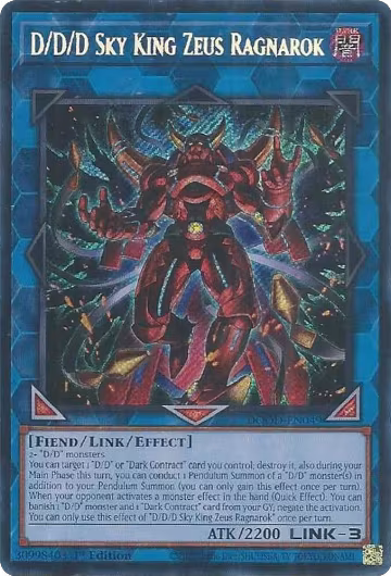 D/D/D Sky King Zeus Ragnarok (DOOD-EN049), Doom of Dimensions — Yu-Gi-Oh! card price