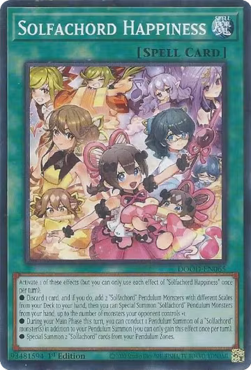 Solfachord Happiness (DOOD-EN065), Doom of Dimensions — Yu-Gi-Oh! card price