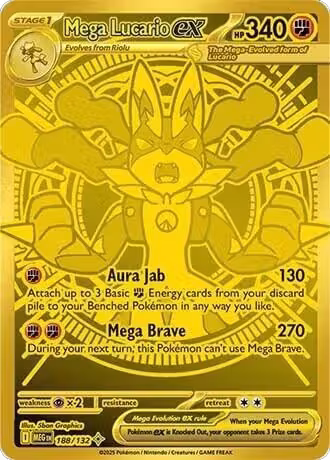Mega Lucario ex - 188/132 (188/132), Mega Evolution — Pokémon card price