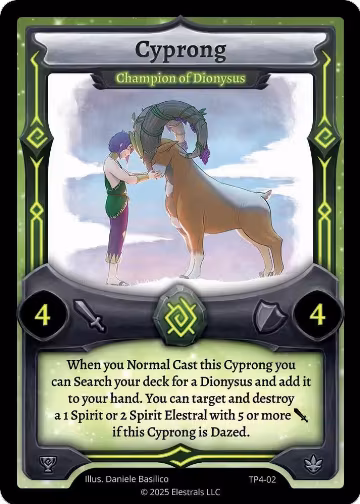Cyprong - Champion of Dionysus (TP4-02), Organized Play Series 4 — Elestrals card price