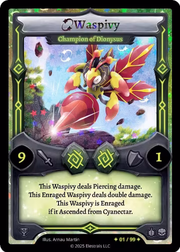 Waspivy - Champion of Dionysus (Serialized) (x/99), Organized Play Series 4 — Elestrals card price
