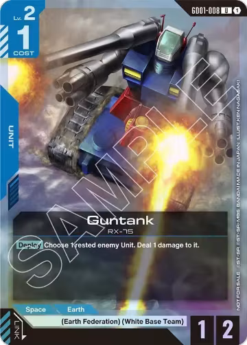 Guntank (Championship Participation Pack 01) (GD01-008), Gundam Promotional Cards — Gundam card price