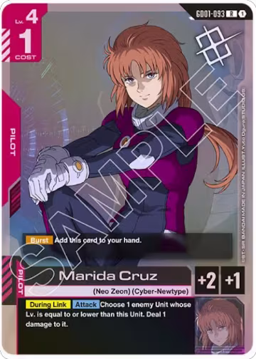 Marida Cruz (Judge Pack 01) (GD01-093), Gundam Promotional Cards — Gundam card price
