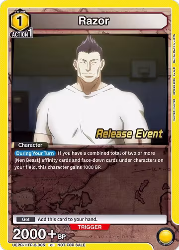 Razor (005) (UEPR/HTR-2-005), UEX04BT: HUNTER X HUNTER Vol.2 Release Event Cards — Union Arena card price