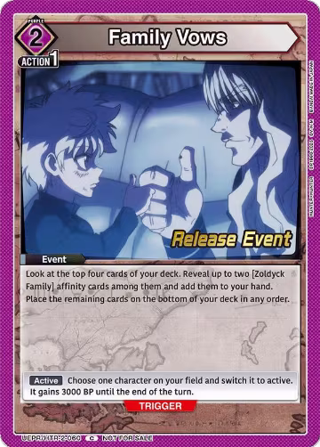 Family Vows (UEPR/HTR-2-060), UEX04BT: HUNTER X HUNTER Vol.2 Release Event Cards — Union Arena card price