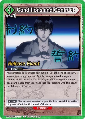 Conditions and Contract (UEPR/HTR-2-073), UEX04BT: HUNTER X HUNTER Vol.2 Release Event Cards — Union Arena card price