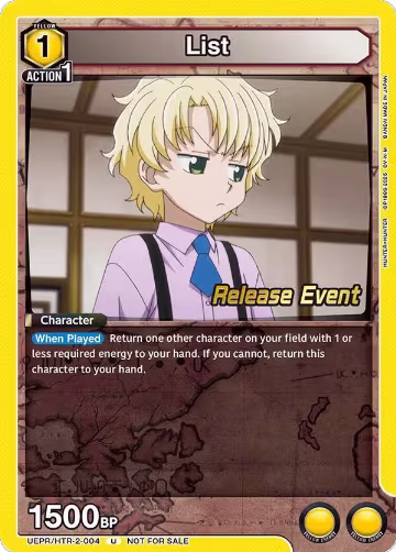 List (UEPR/HTR-2-004), UEX04BT: HUNTER X HUNTER Vol.2 Release Event Cards — Union Arena card price