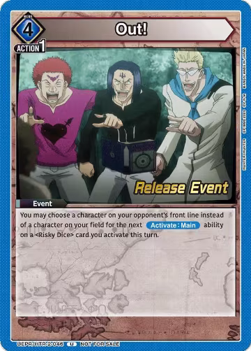 Out! (UEPR/HTR-2-046), UEX04BT: HUNTER X HUNTER Vol.2 Release Event Cards — Union Arena card price