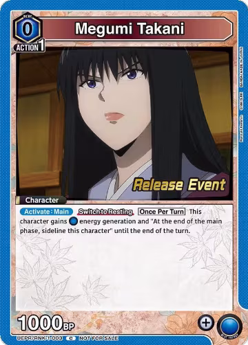 Megumi Takani (003) (UEPR/RNK-1-003), Rurouni Kenshin Release Event Cards — Union Arena card price