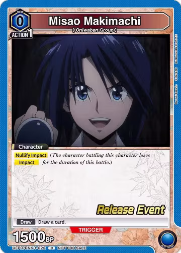 Misao Makimachi (022) (UEPR/RNK-1-022), Rurouni Kenshin Release Event Cards — Union Arena card price