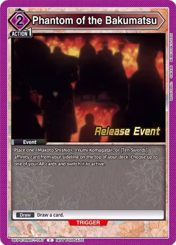 Phantom of the Bakumatsu (UEPR/RNK-1-067), Rurouni Kenshin Release Event Cards — Union Arena card price