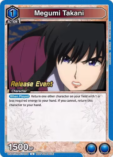 Megumi Takani (004) (UEPR/RNK-1-004), Rurouni Kenshin Release Event Cards — Union Arena card price