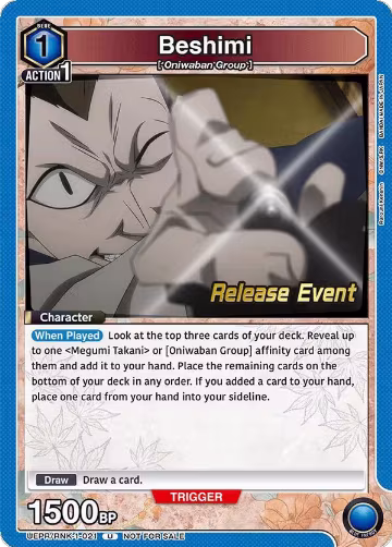 Beshimi (UEPR/RNK-1-021), Rurouni Kenshin Release Event Cards — Union Arena card price