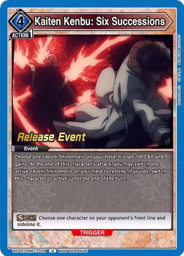Kaiten Kenbu: Six Successions (UEPR/RNK-1-029), Rurouni Kenshin Release Event Cards — Union Arena card price