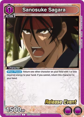 Sanosuke Sagara (041) (UEPR/RNK-1-041), Rurouni Kenshin Release Event Cards — Union Arena card price