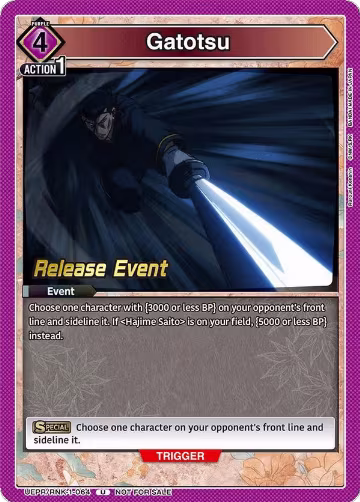 Gatotsu (UEPR/RNK-1-064), Rurouni Kenshin Release Event Cards — Union Arena card price