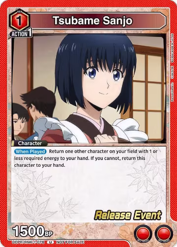 Tsubame Sanjo (UEPR/RNK-1-078), Rurouni Kenshin Release Event Cards — Union Arena card price