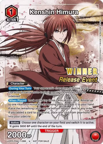 Kenshin Himura (Release Event Winner) (UEPR/RNK-1-086) — card price