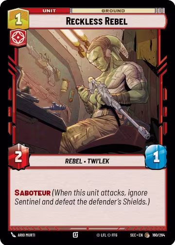 Reckless Rebel (160/264), Secrets of Power — Star Wars card price