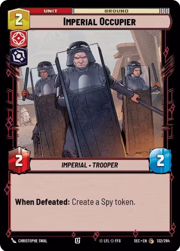 Imperial Occupier (132/264), Secrets of Power — Star Wars card price