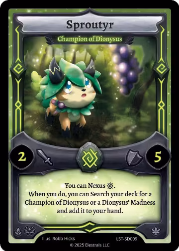 Sproutyr - Champion of Dionysus (LST-SD009), Divine Champions: Lifestream Starter Decks — Elestrals card price