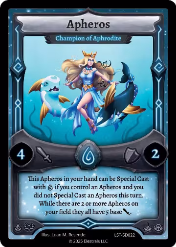 Apheros - Champion of Aphrodite (LST-SD022), Divine Champions: Lifestream Starter Decks — Elestrals card price