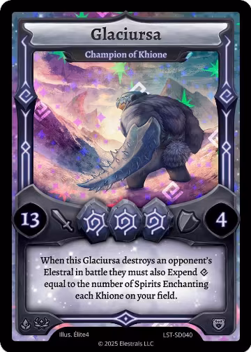 Glaciursa - Champion of Khione (LST-SD040), Divine Champions: Lifestream Starter Decks — Elestrals card price