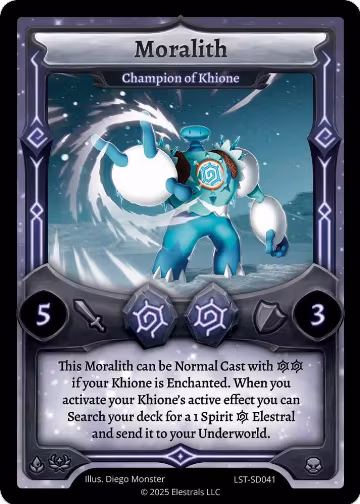 Moralith - Champion of Khione (LST-SD041), Divine Champions: Lifestream Starter Decks — Elestrals card price