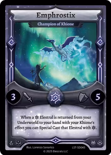Emphrostix - Champion of Khione (LST-SD043), Divine Champions: Lifestream Starter Decks — Elestrals card price