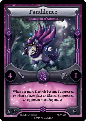 Pandilence - Champion of Artemis (LST-SD053), Divine Champions: Lifestream Starter Decks — Elestrals card price