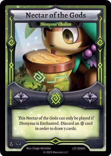Nectar of the Gods - Dionysus' Chalice (LST-SD066), Divine Champions: Lifestream Starter Decks — Elestrals card price