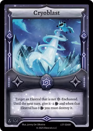 Cryoblast (LST-SD081), Divine Champions: Lifestream Starter Decks — Elestrals card price