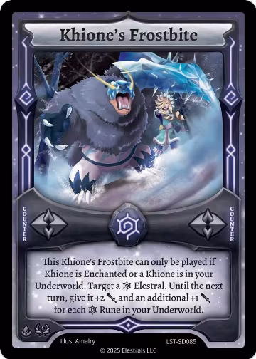 Khione's Frostbite (LST-SD085), Divine Champions: Lifestream Starter Decks — Elestrals card price