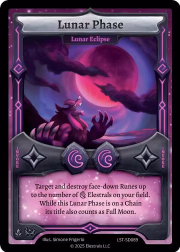 Lunar Phase - Lunar Eclipse (LST-SD089), Divine Champions: Lifestream Starter Decks — Elestrals card price